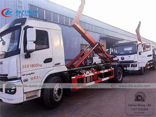 Shacman 10 Ton Hydraulic Hooklift Garbage Truck With 10000L Container 