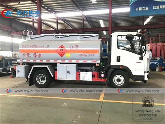 6cbm HOWO 4x2 Fuel Oil Delivery Truck With Dispenser