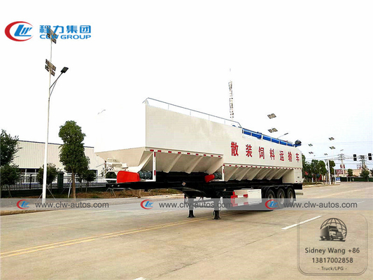 3 Axle 66cbm 40T 50T Bulk Feed Delivery Truck Semi Trailer