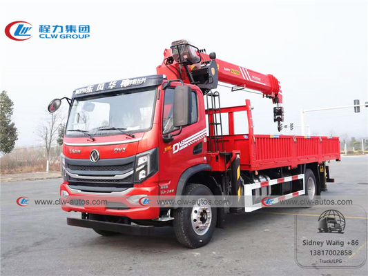 Dongfeng 5T 6.3T 8T Truck Mounted Crane With Straight 4 Stage Telescopic Arm