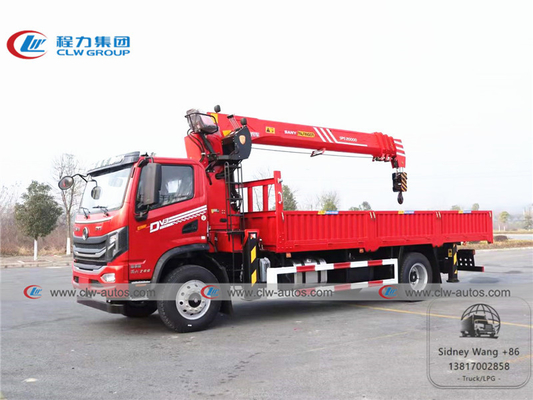 Dongfeng 5T 6.3T 8T Truck Mounted Crane With Straight 4 Stage Telescopic Arm