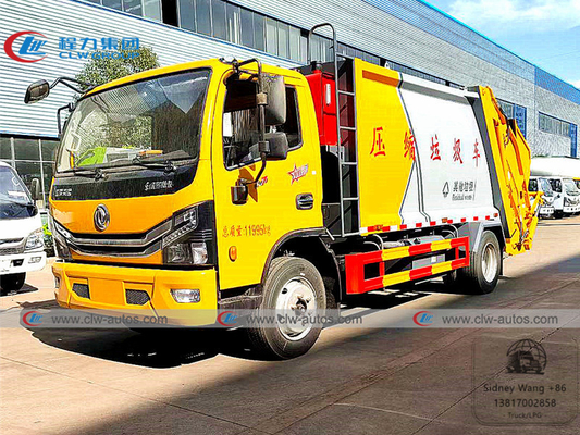 Dongfeng Duolicar 7cbm 6T Garbage Compactor Truck For Sanitation Services