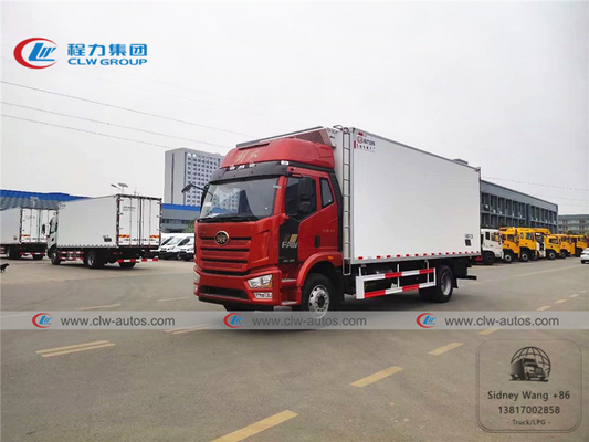 10T FAW 4x2 Refrigerated Van Truck With Carrier Hanxue Thermo King Freezer Unit