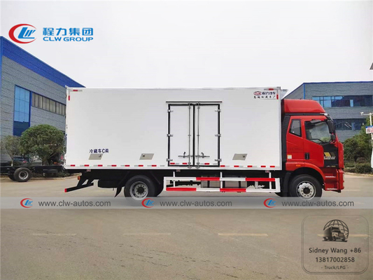 10T FAW 4x2 Refrigerated Van Truck With Carrier Hanxue Thermo King Freezer Unit