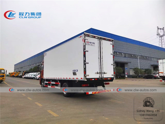 10T FAW 4x2 Refrigerated Van Truck With Carrier Hanxue Thermo King Freezer Unit