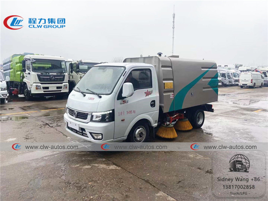 Dongfeng 2 - 3T Mini Road Sweeper Truck With 0.8cbm Water Tank And 1.7cbm Dust Tank