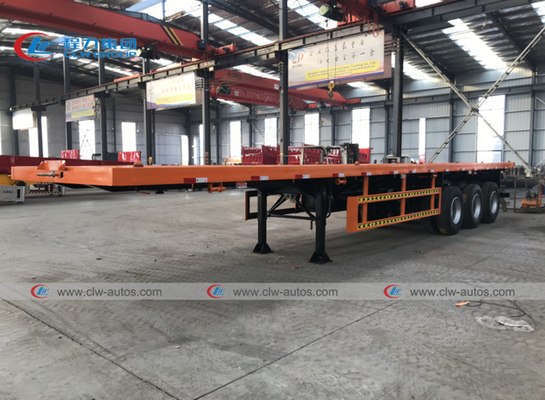 40FT 3 Axle 45 Ton Container Loading Flatbed Semi Trailer