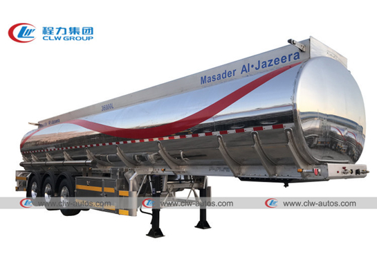 SASO ADR 3 Axle 5454 Aluminum Alloy Oil Tanker Trailer 42000L