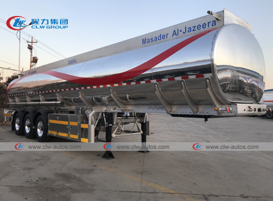 SASO ADR 3 Axle 5454 Aluminum Alloy Oil Tanker Trailer 42000L