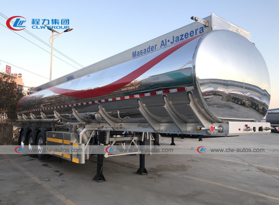 SASO ADR 3 Axle 5454 Aluminum Alloy Oil Tanker Trailer 42000L