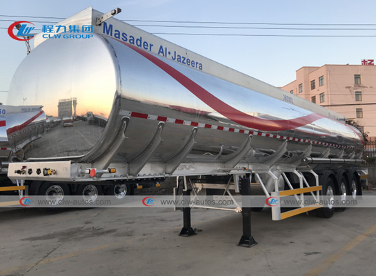 SASO ADR 3 Axle 5454 Aluminum Alloy Oil Tanker Trailer 42000L