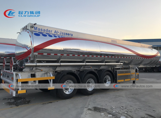 SASO ADR 3 Axle 5454 Aluminum Alloy Oil Tanker Trailer 42000L