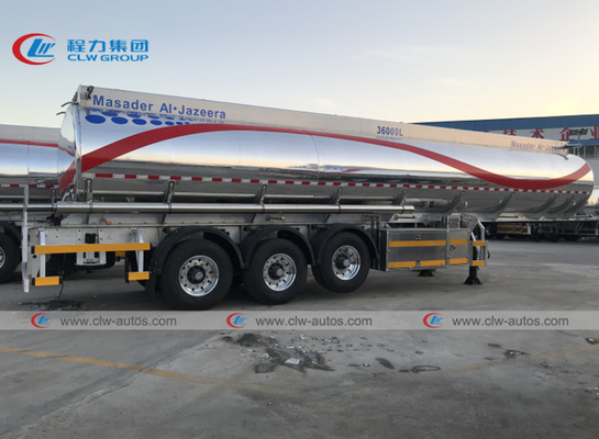 SASO ADR 3 Axle 5454 Aluminum Alloy Oil Tanker Trailer 42000L