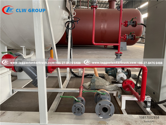 5000 Liters 2.5 Tons LPG Skid Station With Cylinder Filling Scales