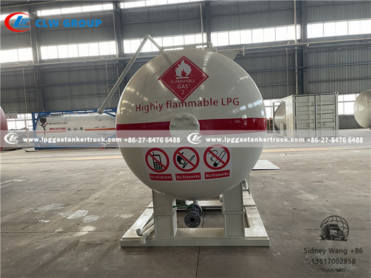 5000 Liters 2.5 Tons LPG Skid Station With Cylinder Filling Scales