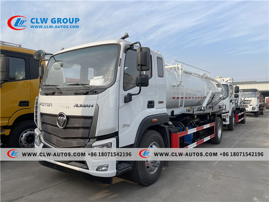 Foton Auman Vacuum Tank Truck 8000 Liter Septic Tank Truck