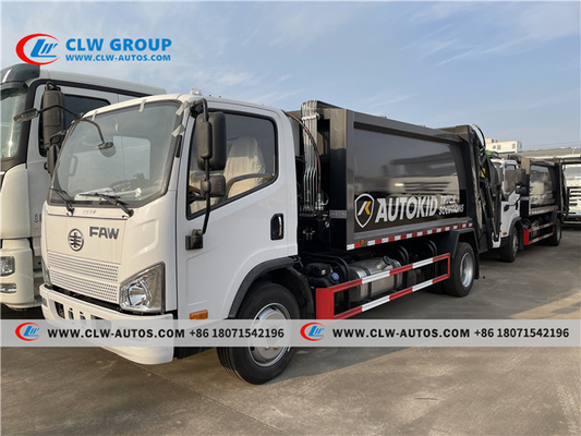 Faw 6cbm Waste Collection Truck Garbage Compressed Truck