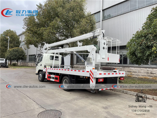 16m FOTON Hydraulic Truck Mounted Aerial Work Platform With Folding Arm Boom