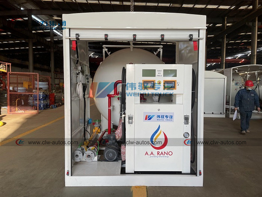 5MT 10000L LPG Skid Station With Cylinder Filling Dispenser In Nigeria