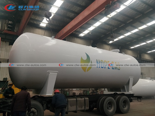 ASME Q345R Carbon Steel LPG Gas Storage Tank 50000L 25MT DN2700mm Diameter Head 16mm