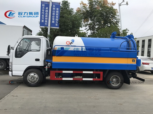 Mini ISUZU Sewer Dredging And Cleaning Truck With 2m3 Water Tank 3m3 Septic Tank