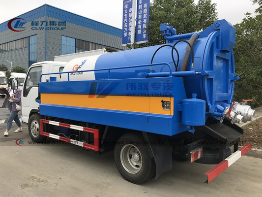 Mini ISUZU Sewer Dredging And Cleaning Truck With 2m3 Water Tank 3m3 Septic Tank