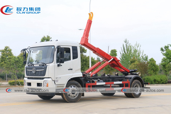 Dongfeng 6 Wheels Hook Lift Truck Detachable Garbage Truck 12cbm/12m3 4*2