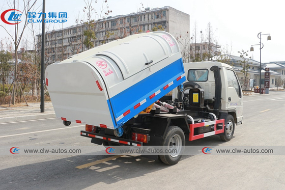 4 CBM Dongfeng Hydraulic Hook Lifting Truck For Garbage Collection