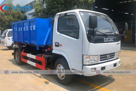 Dongfeng Hydraulic Hook Auto Tipping Garbage Collection Truck 4-6 CBM