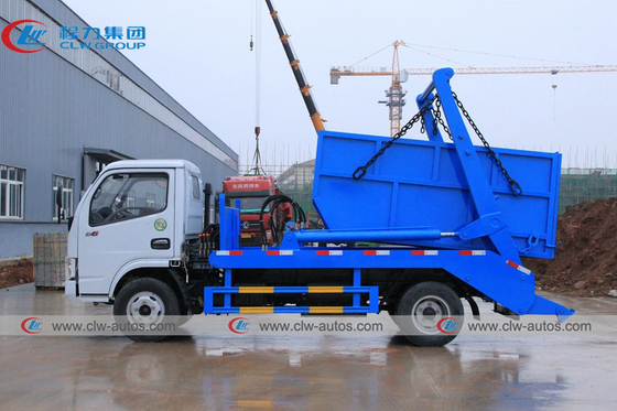 Dongfeng Self Loading Swing Arm Garbage Truck 4x2 4cbm With Hanging Chain