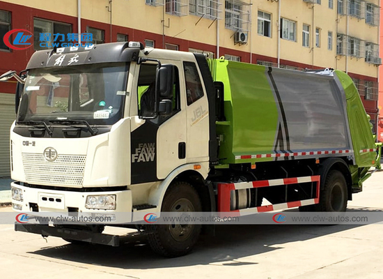 FAW brand  4*2 14m3 Rear Loader Compressed Garbage Truck