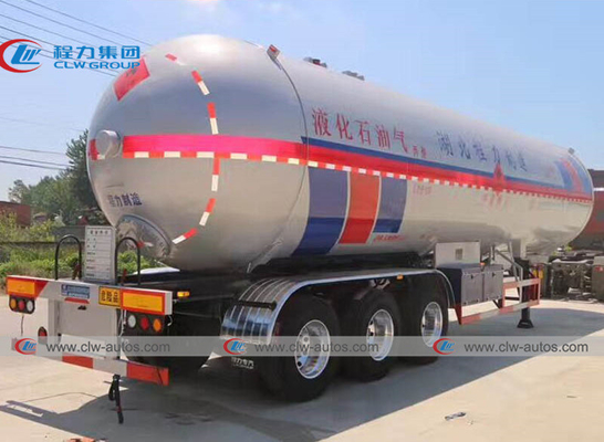 Q345R Q370R Q420R LPG Tanker Semi Truck Gas Tank Semi Trailer 61.9cbm 25T