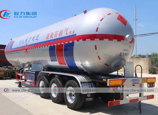 Q345R Q370R Q420R LPG Tanker Semi Truck Gas Tank Semi Trailer 61.9cbm 25T