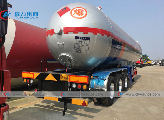 Q345R Q370R Q420R LPG Tanker Semi Truck Gas Tank Semi Trailer 61.9cbm 25T