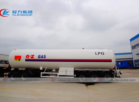 3 Axle 25mt 58.5m3 Liquid Propane Transport Tanker Delivery Semi Trailer