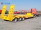 Heavy Duty 3 Axle Lowboy Lowbed Semi Trailer 60 Tons 80 Tons For Excavating Machine